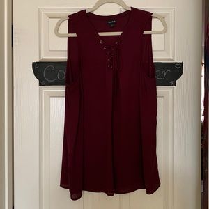 Plum sleeveless top from Torrid